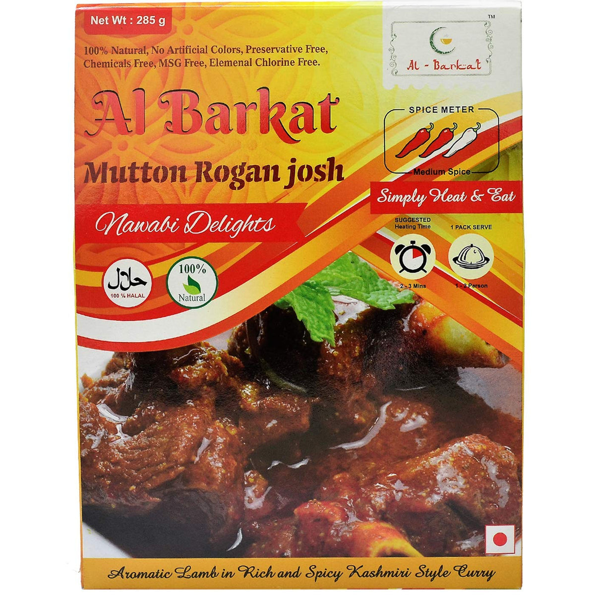 Mutton Rogan Josh (gravy), AL BARKAT, Ready-to-Eat